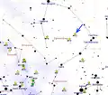 Map showing the location of M12