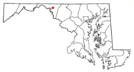 Location in Maryland (Halfway location [Van Lear is next to Halfway])