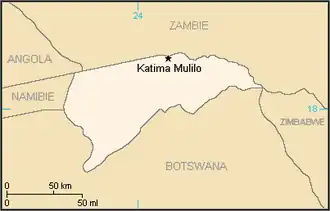 Map of the Bantustan