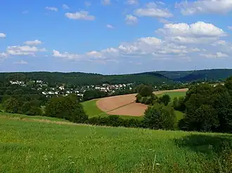 View on Marbach from west