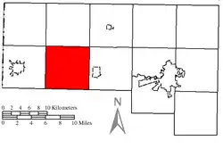 Location of Mark Township in Defiance County
