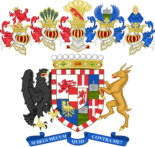 Arms of the Counts of Meran granted to Anna Plochl in 1850