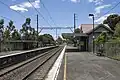 Northbound view from Platform 1, November 2022