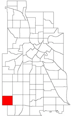 Location of Fulton within the U.S. city of Minneapolis