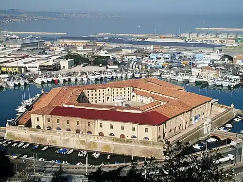 The Lazzaretto of Ancona was constructed in the 18th century on an artificial island to serve as a quarantine station and leprosarium for the port town of Ancona, Italy.