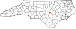 Location of Benson, North Carolina