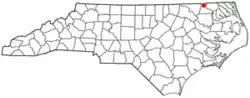 Location of Como, North Carolina