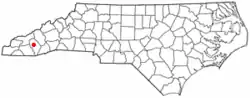 Location of Cullowhee, North Carolina