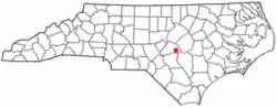 Location of Erwin, North Carolina