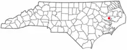 Location of Pantego, North Carolina