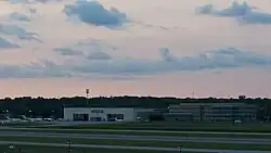 The airside of the headquarters building
