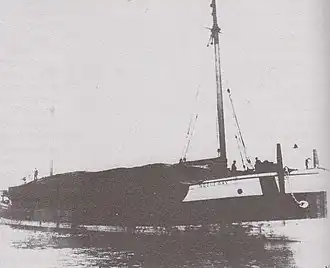 The Noquebay, loaded with lumber.