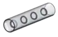 The oscillatory baffled reactor uses a combination of static mixing and cycling of flow direction.