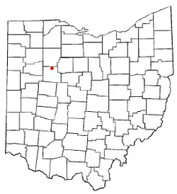 Location of Dunkirk, Ohio