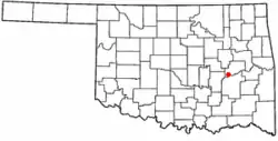 Location in Oklahoma