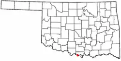 Location of Leon, Oklahoma