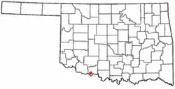 Location of Randlett, Oklahoma