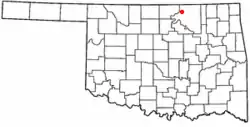 Location of Shidler, Oklahoma