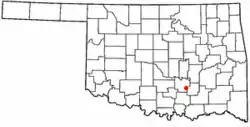 Location of Stonewall, Oklahoma