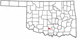 Location of Tatums, Oklahoma