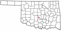 Location in Oklahoma