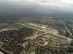 An aerial view of Offutt AFB in 2007.