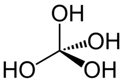 Stereo skeletal formula of orthocarbonic acid