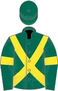 Dark green, yellow cross belts and armlets