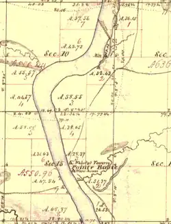 Original land survey map (1851).