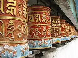 Prayer Wheels in the Monastery