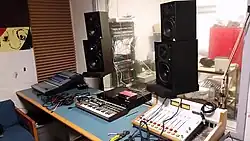 A photo of the recording & production room in 2016.
