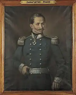 Panagiotis Rodios, as Army's colonel, one of the early supporters for the creation of regular army during the Revolution