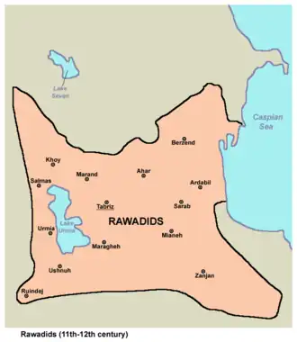 Rawadids in the 11th and 12th centuries