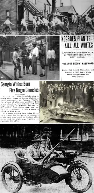 Series of Black-and-white photos showcasing the events