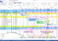 Resource load chart view of sample project opened in Rillsoft Project 6