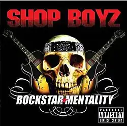 The cover features a skull wearing a black bandana with the initials 'SB' on it, with two electric guitars behind the skull. The group's name appears above the skull and the album title appears below it, colored in red and white respectively.