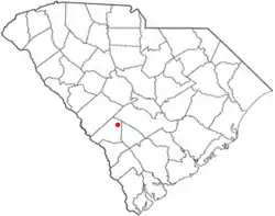 Location of Blackville, South Carolina