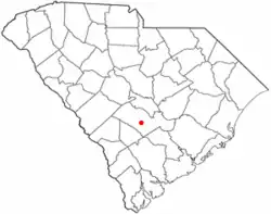 Location of Rowesville, South Carolina
