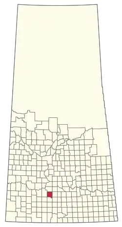 Location of the RM of Chaplin No. 164 in Saskatchewan