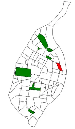 Location (red) of Old North St. Louis within St. Louis