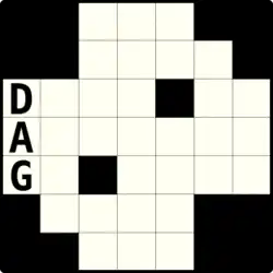 Starting grid for a simple Fill-In. The word list is:, GI IO ON OR, DAG EVO OED REF, ARID CLEF CLOD DAIS DENS DOLE EDIT SILO, ARTICLE VESICLE