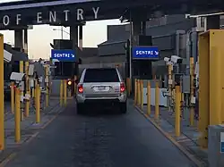SENTRI lanes at San Ysidro crossing from Tijuana, Mexico to San Diego, California