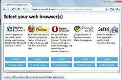 Microsoft's browser-choice menu