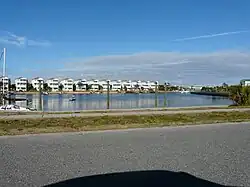Boat basin and homes in Shell Point