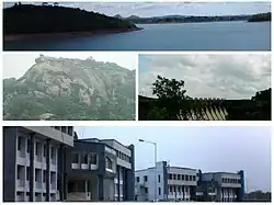Clockwise - Kelaghagh Dam, Hilly Terrain, District Administration Office