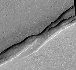 Sirenum Fossae, as seen by HiRISE.