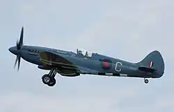 A Spitfire PR Mk 19, similar to those operated by No. 81 Squadron RAF from RAF Seletar
