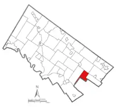 Location of Springfield Township in Montgomery County, Pennsylvania