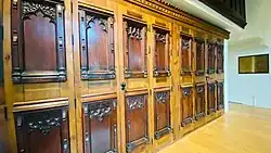 rows of wooden cupboard doors