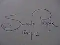Sunanda Patnaik's signature